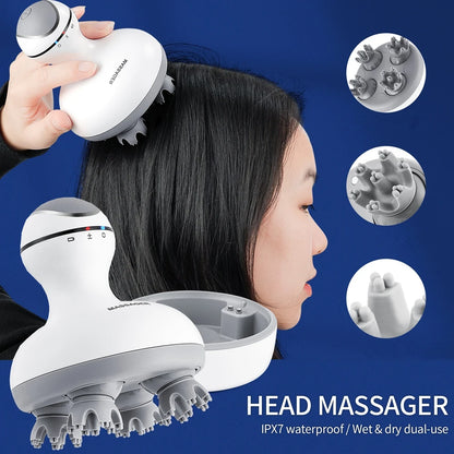 Waterproof Electric Head Massager