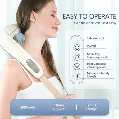 26W Wireless Neck & Shoulder Massager