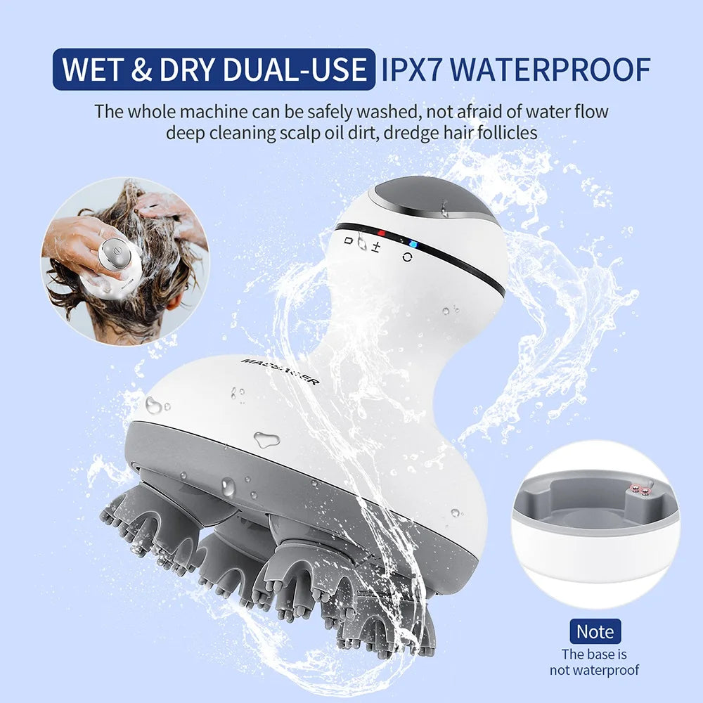 Waterproof Electric Head Massager