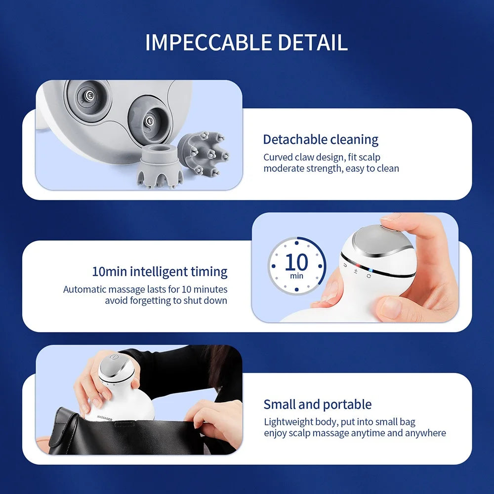 Waterproof Electric Head Massager